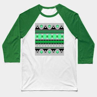 Bright ornament in green colors. Baseball T-Shirt